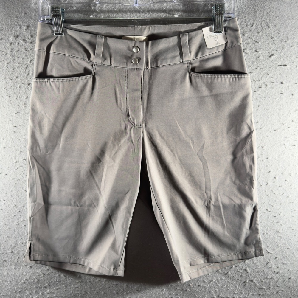 3128 | NWT Adidas Golf Performance Bermuda Shorts Grey Womens 2 AE9009